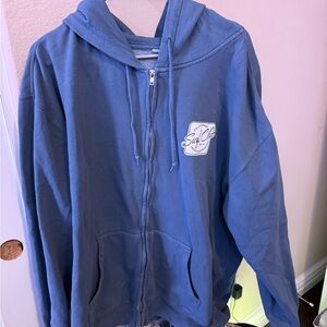 Blue Zip-Up Hoodie